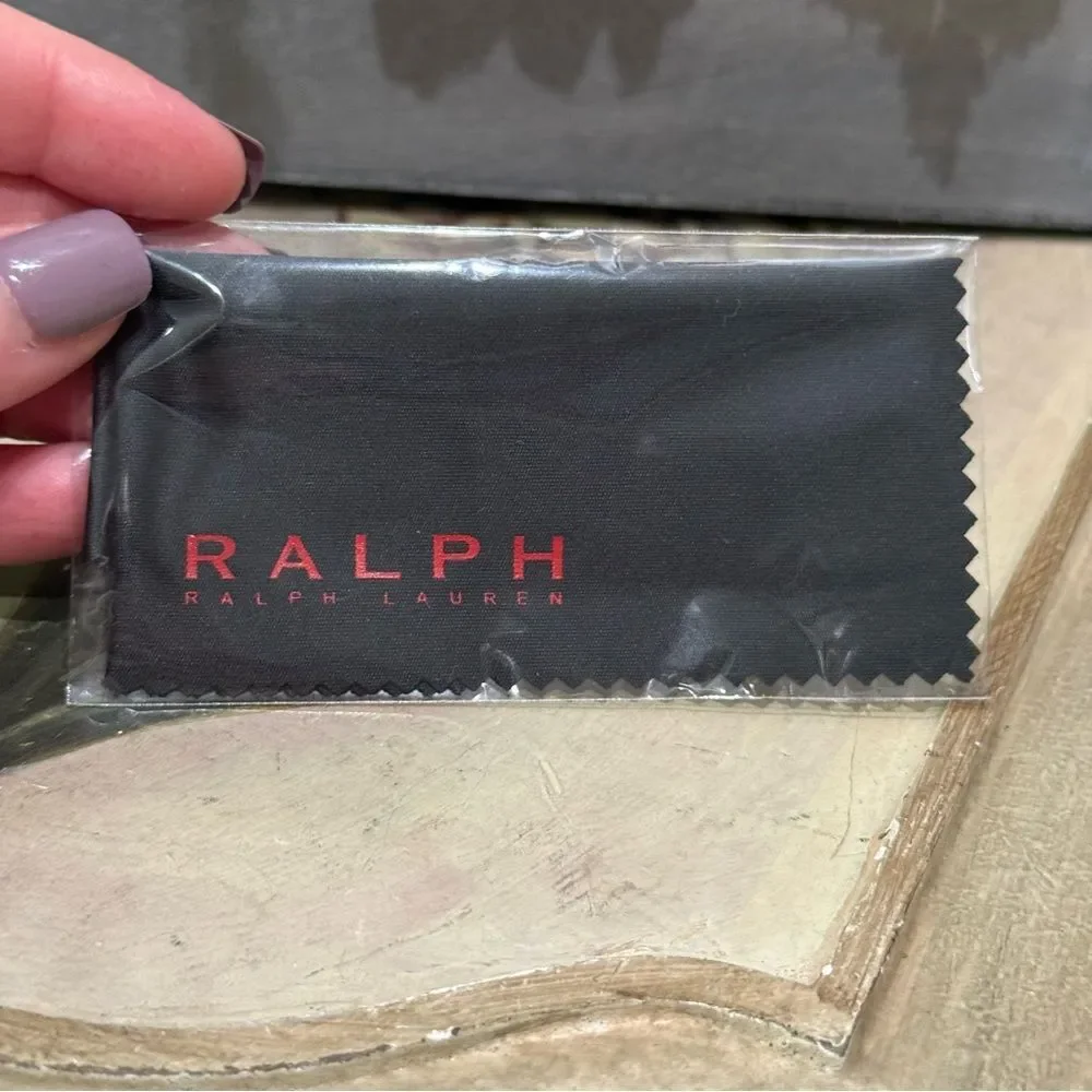 Ralph Lauren Eyeglasses Hard Case Black with Cleaning Cloth
